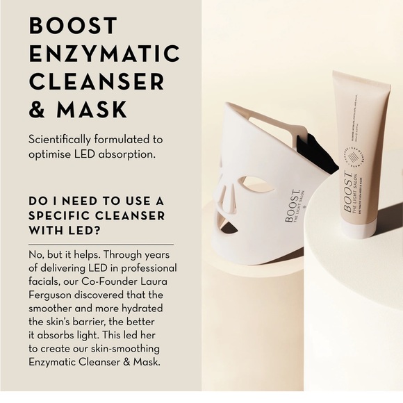 NIB the light salon boost Enzymatic Cleanser & Mask $48 insane deal - Picture 6 of 10